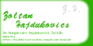 zoltan hajdukovics business card
