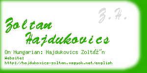 zoltan hajdukovics business card